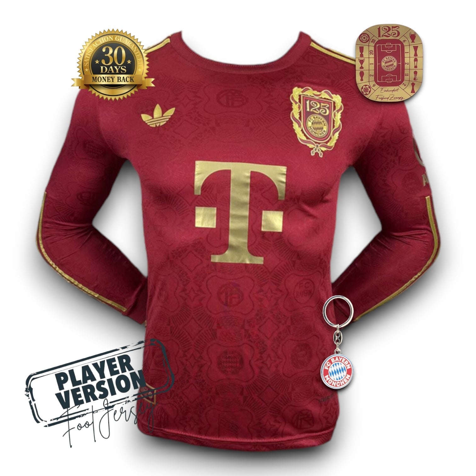 Bayern Munich Player Jersey 125th Anniversary Long Sleeve