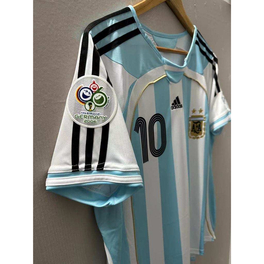 RIQUELME #10 Argentina Retro Jersey Home 2006