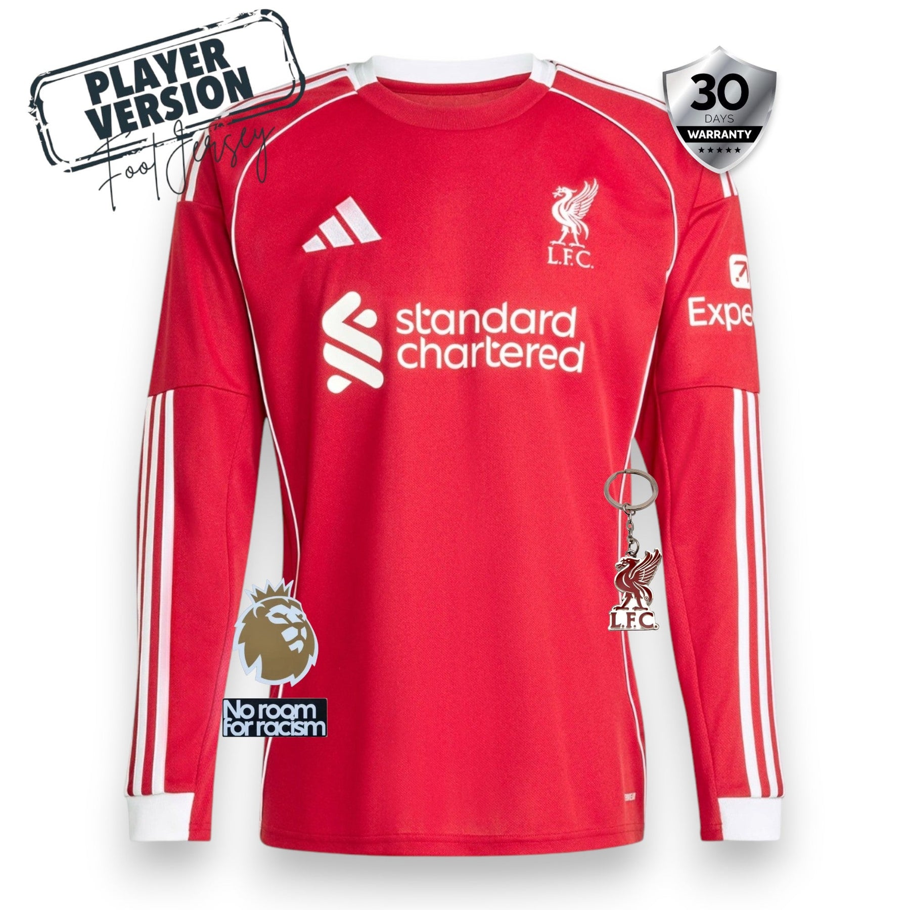 Liverpool Home Player Jersey 2025/26 - Long Sleeve