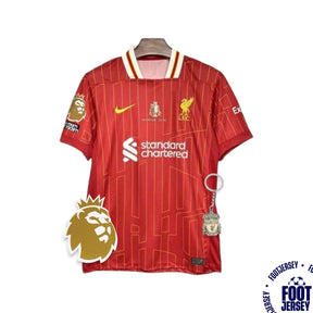 Liverpool Home Jersey 2024/2025 - CHAMPIONS 25 & Gold Trophy