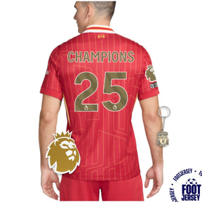 Liverpool Home Jersey 2024/2025 - CHAMPIONS 20 & Gold Trophy