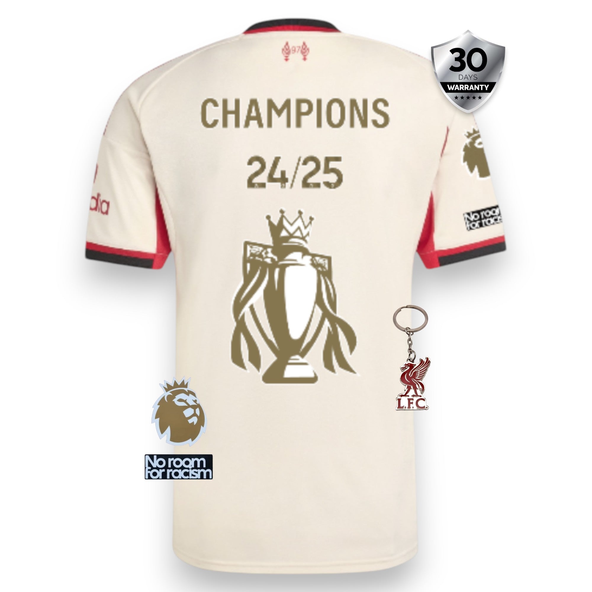 Liverpool Away Jersey 2025/26 - CHAMPIONS 24/25 & Gold Trophy