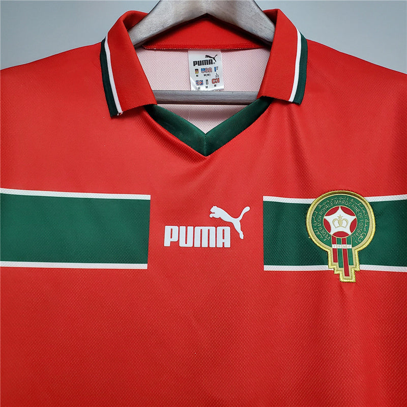 Morocco Away Red Retro Jersey 1998