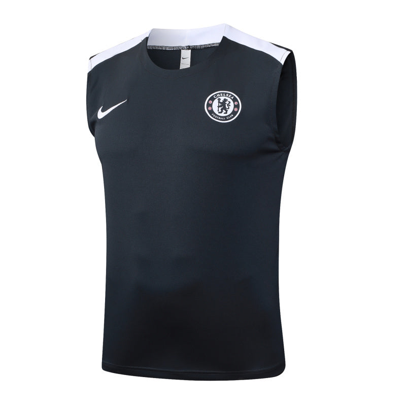 Chelsea Kit Black Jersey + Shorts - No Sleeve 25/26