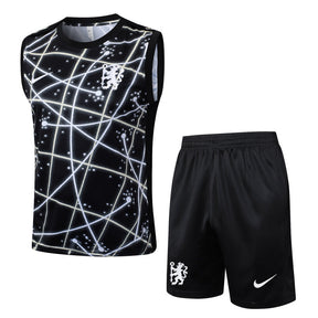 Chelsea Kit Pre Match World Cup Jersey + Shorts - No Sleeve 25/26