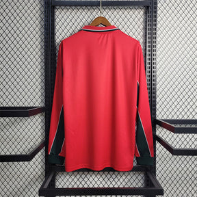 Morocco 1998 Away Red Retro Jersey - Long Sleeve