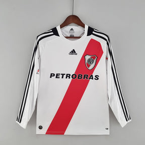 River Plate 09/10 Home Jersey Retro - Long Sleeve