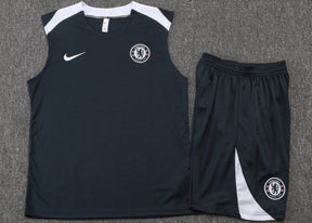Chelsea Kit Black Jersey + Shorts - No Sleeve 25/26