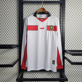 Morocco 1998 Away White Retro Jersey - Long Sleeve