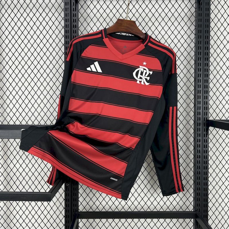 Camisa Flamengo Home Manga Longa 2025/26