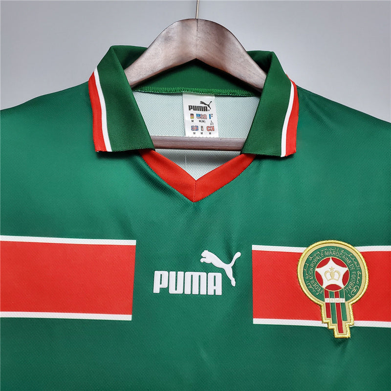 Morocco Away Green Retro Jersey 1998