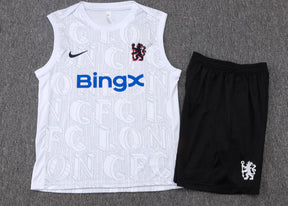 Chelsea Kit Pre Match Jersey + Shorts - No Sleeve 25/26