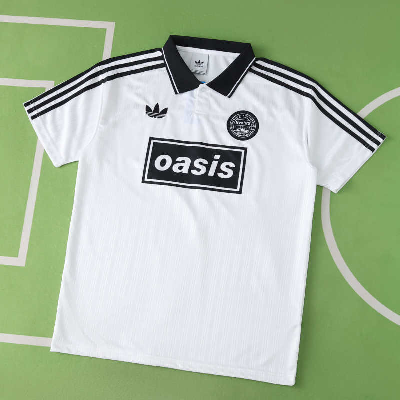 Oasis Jacquard Tour 25' Black and White Jersey 2025/26