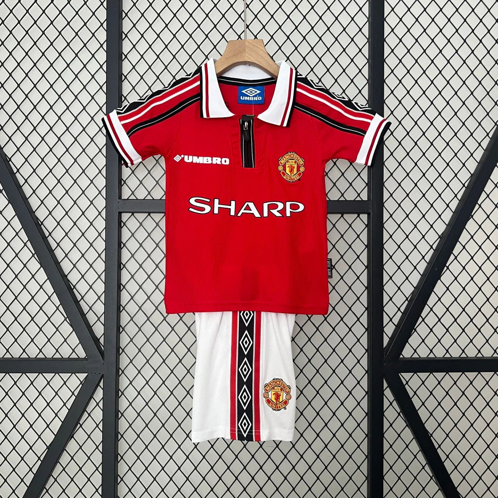 Kids Manchester United Home Kit 1999/2000 - Retrﾃｴ