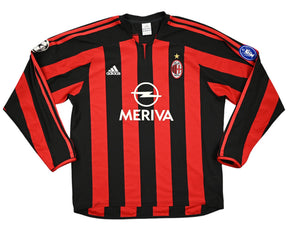 AC Milan 03/04 I Home Jersey - Long Sleeve Retro Version
