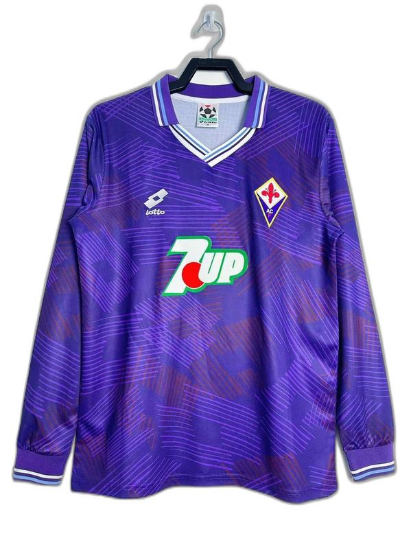 Fiorentina 92/93 I Home Jersey - Long Sleeve Retro Version