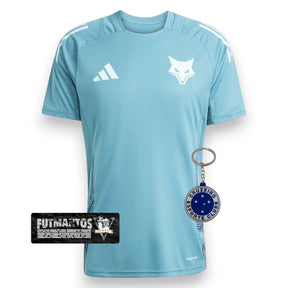 Camisa de Treino Cruzeiro 25/26 Azul Turquesa+Branco