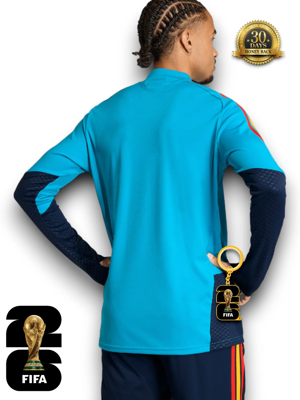 Spain World Cup 2026 Half-Zip Training Suit Set Blue