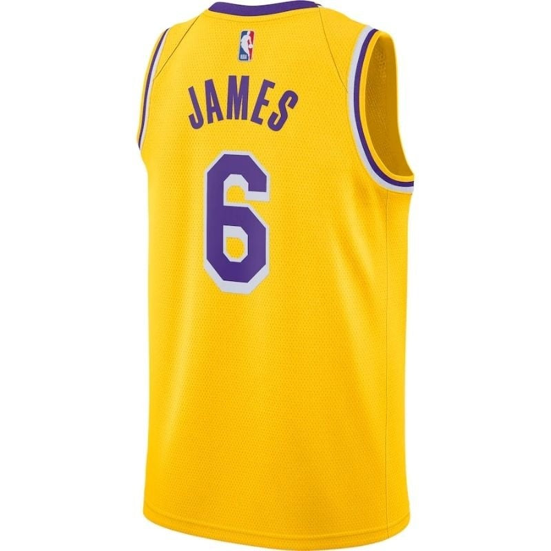 Los Angeles Lakers LeBron James #6 2021/22  Player NBA Jersey Yellow